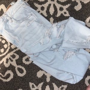 Distressed American eagle jeans